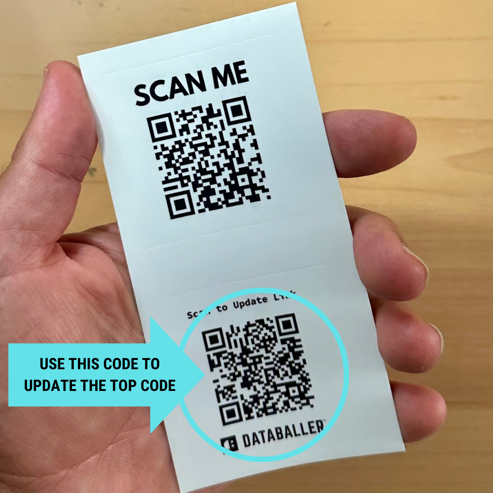 Programmable QR "Scan Me" Stickers - Updateable & Customizable Waterproof Vinyl Sticker Labels for Multi-purpose Use - Singles