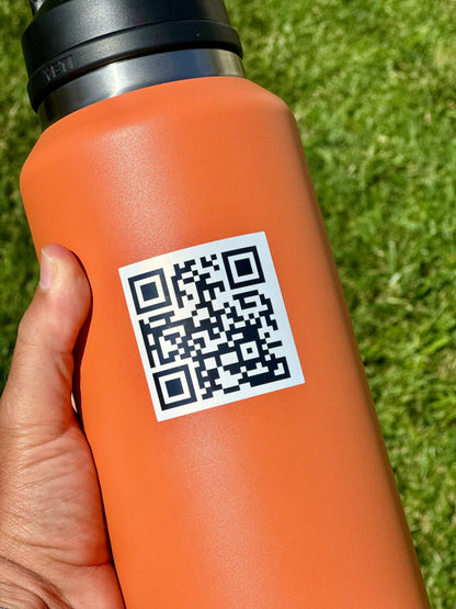 Programmable QR "Learn More" Stickers - Updateable & Customizable Waterproof Vinyl Sticker Labels for Multi-purpose Use - Singles