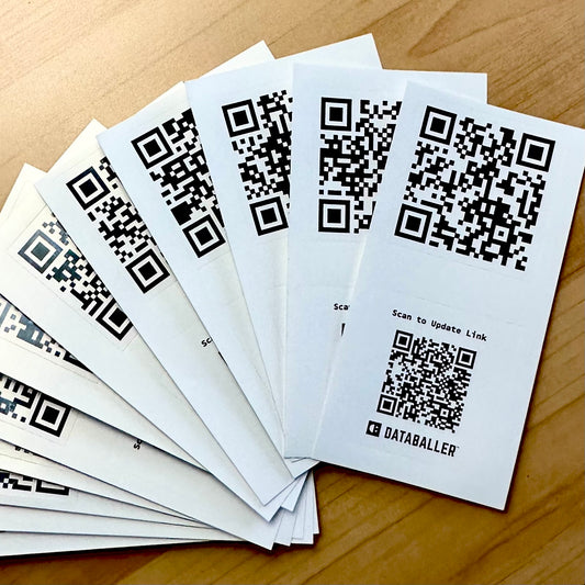 Programmable QR Stickers - Updateable & Customizable Waterproof Vinyl Sticker Labels for Multi-purpose Use - Singles